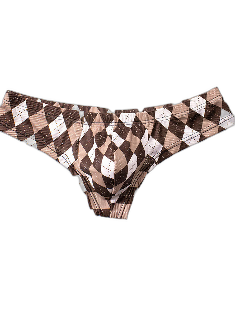 Men’s Low-Rise U-Convex Print Thong