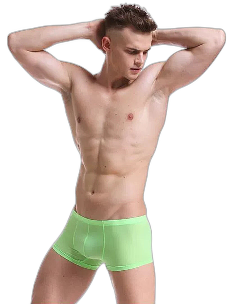 Thin Breathable Ice Silk U Convex Boxers for Men