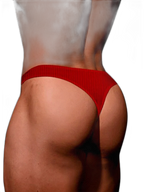2-pack Men's Ribbed Low-rise Solid Color Thong