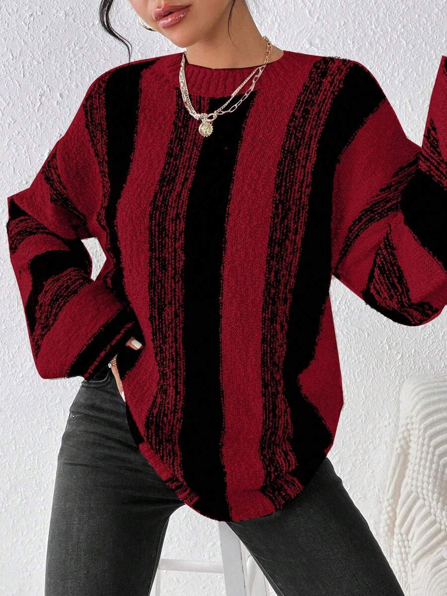 Women's Loose Fit Casual Long Sleeve Sweater