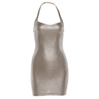 Autumn New Arrival Fashionable Halterneck Bodycon Wrap Dress For Women