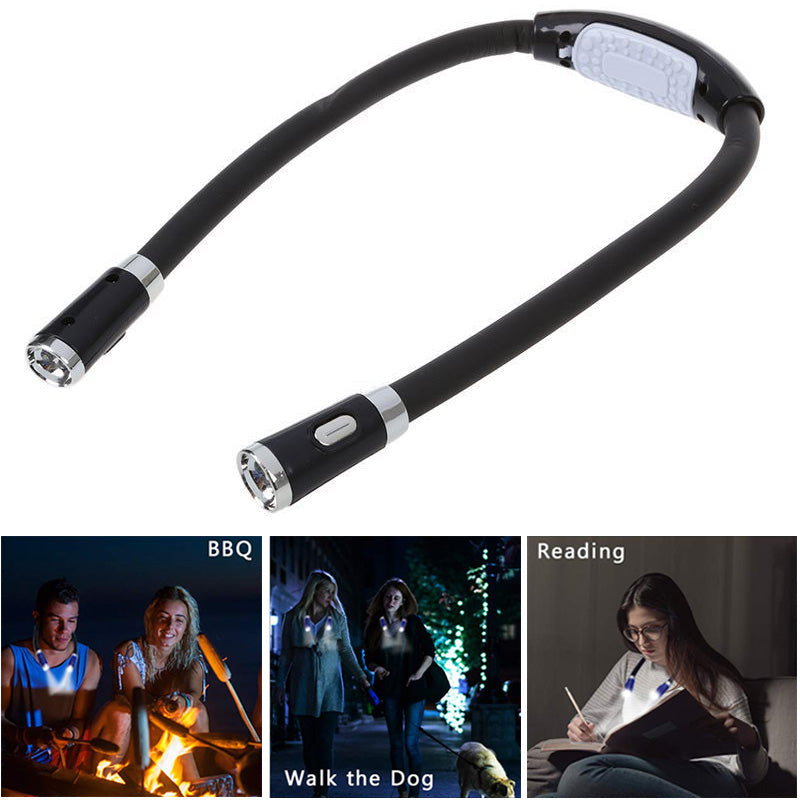 LED Neck Book Light | Flexible Hands-Free Reading Lamp | 3 Modes | Portable Camping & Night Light | USB & Battery | Michan Direct