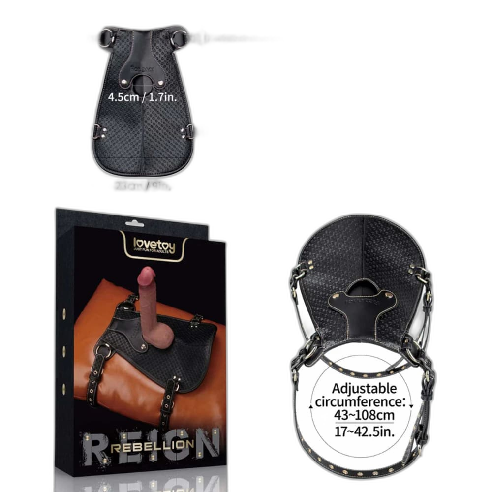 Rebellion Reign - Suction Cup Dildo Mount - Leather Strap On Harness & Versatile Mount