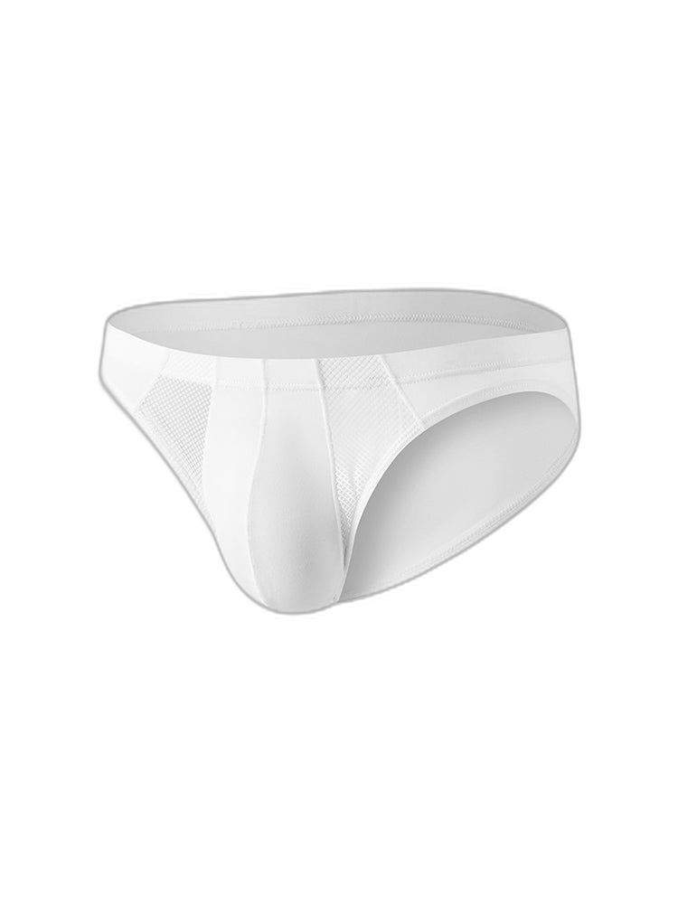 2 Pack Men's Sheer Mesh Low-Rise Sexy Ice Silk Briefs