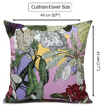 OLIVIA ROCCO Cushion Covers Dhalia Lilac Waterproof 43x43cm Reversible Breathable Indoor Outdoor Ideal For Patio, Garden, Sofa, And Chair