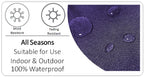OLIVIA ROCCO Cushion Covers Dhalia Lilac Waterproof 43x43cm Reversible Breathable Indoor Outdoor Ideal For Patio, Garden, Sofa, And Chair