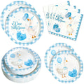 Dhnvcud 180PCS One Silly Goose Party Supplies – Serves 60, Goose Theme Plates & Napkins Kit
