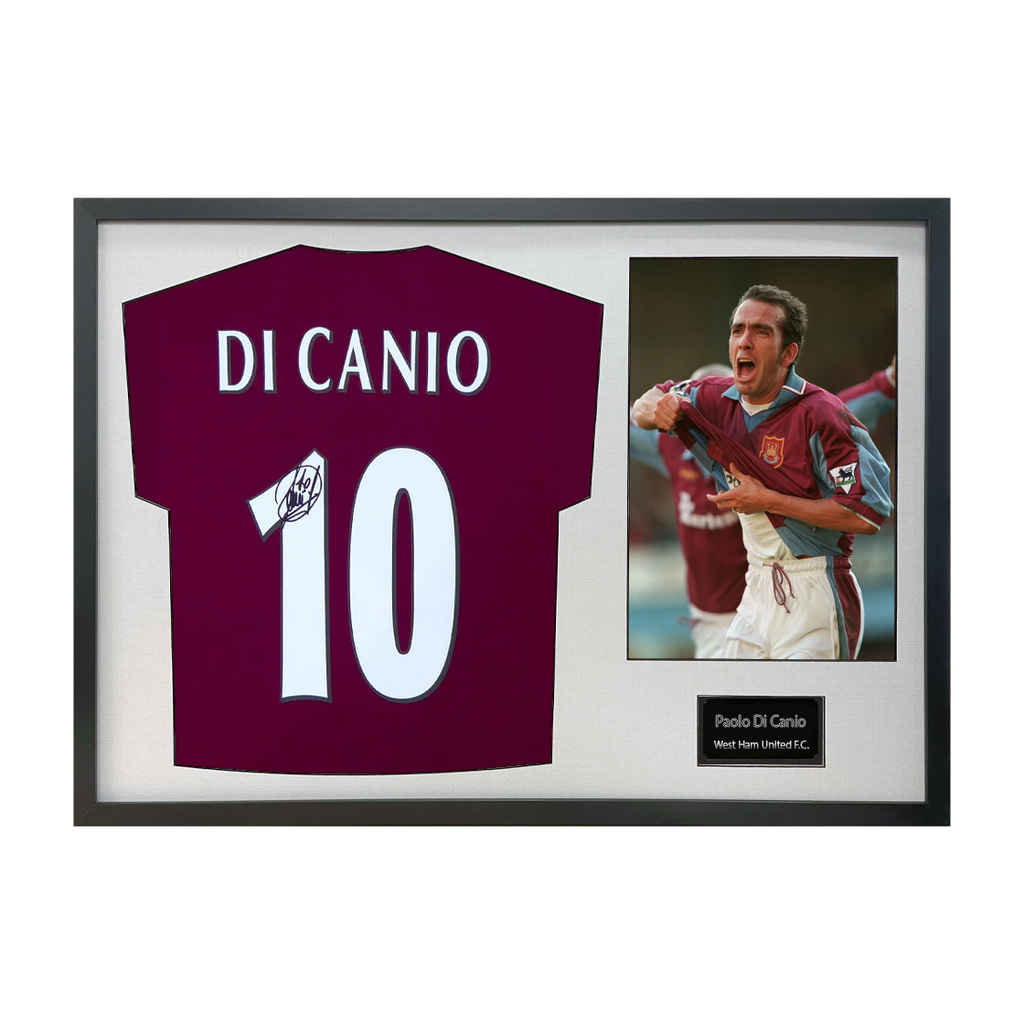 Paolo Di Canio Signed West Ham Shirt Classic Frame