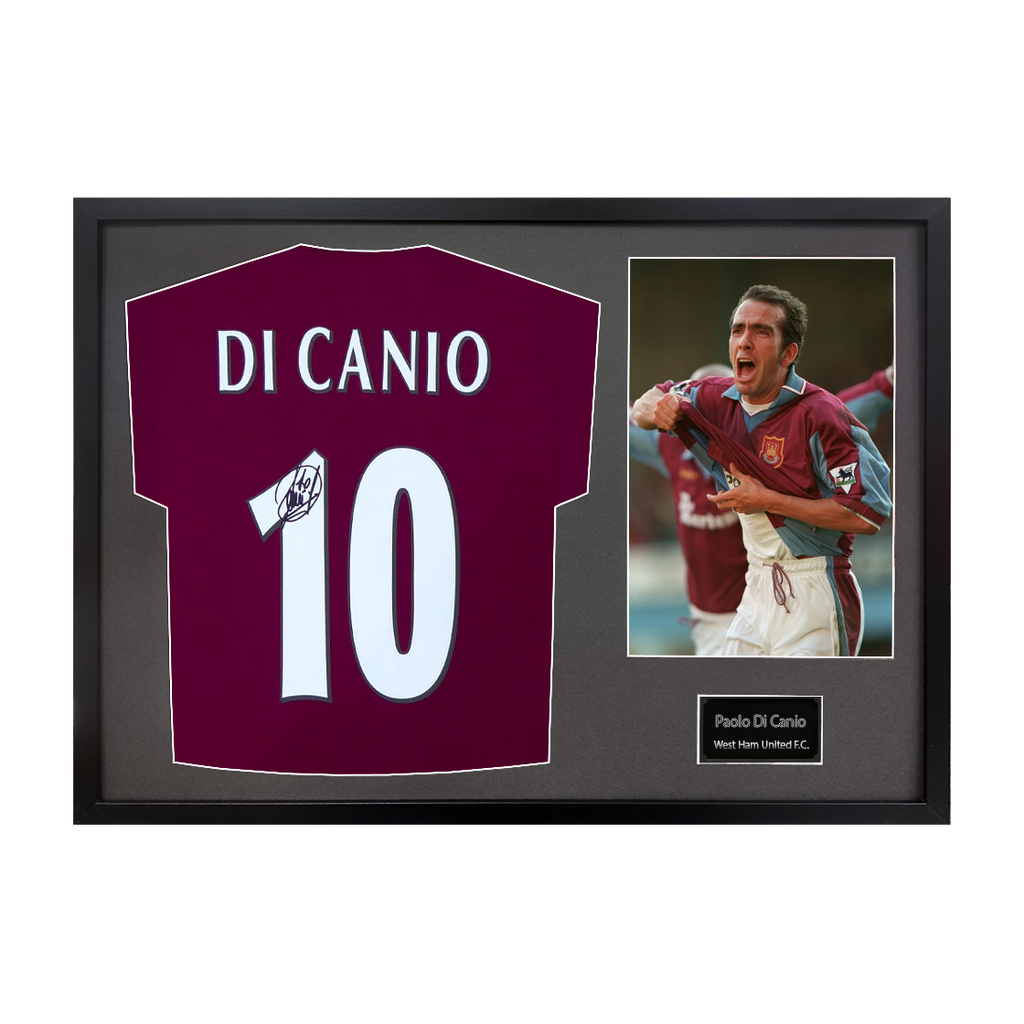 Paolo Di Canio Signed West Ham Shirt Classic Frame