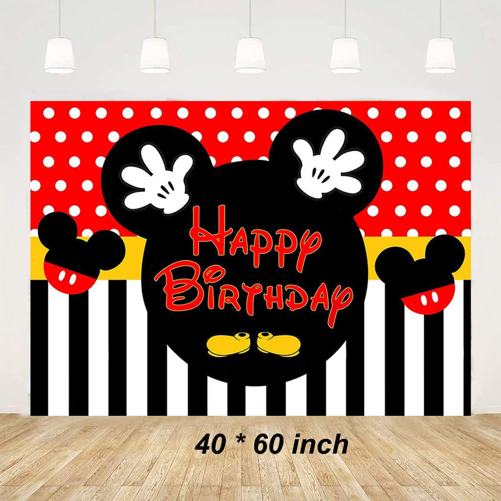 Dilyreke 1st Birthday Mouse Theme Party Decorations – Banner, Balloons & Supplies