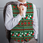 Christmas Dinner Xmas Jumper - Novelty Costume Fancy Dress Waistcoat ( 4 sizes available )
