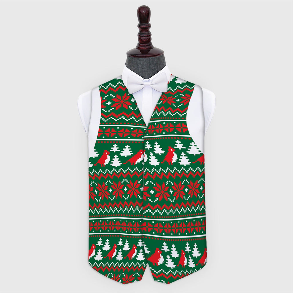 Christmas Dinner Xmas Jumper - Novelty Costume Fancy Dress Waistcoat ( 4 sizes available )