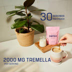DIRTEA Tremella Mushroom Powder | 2,000mg / Serving | Organic, Vegan & Non GMO | Skin Hydration & Collagen Production | High Strength Supplement | 60g - 30 Servings