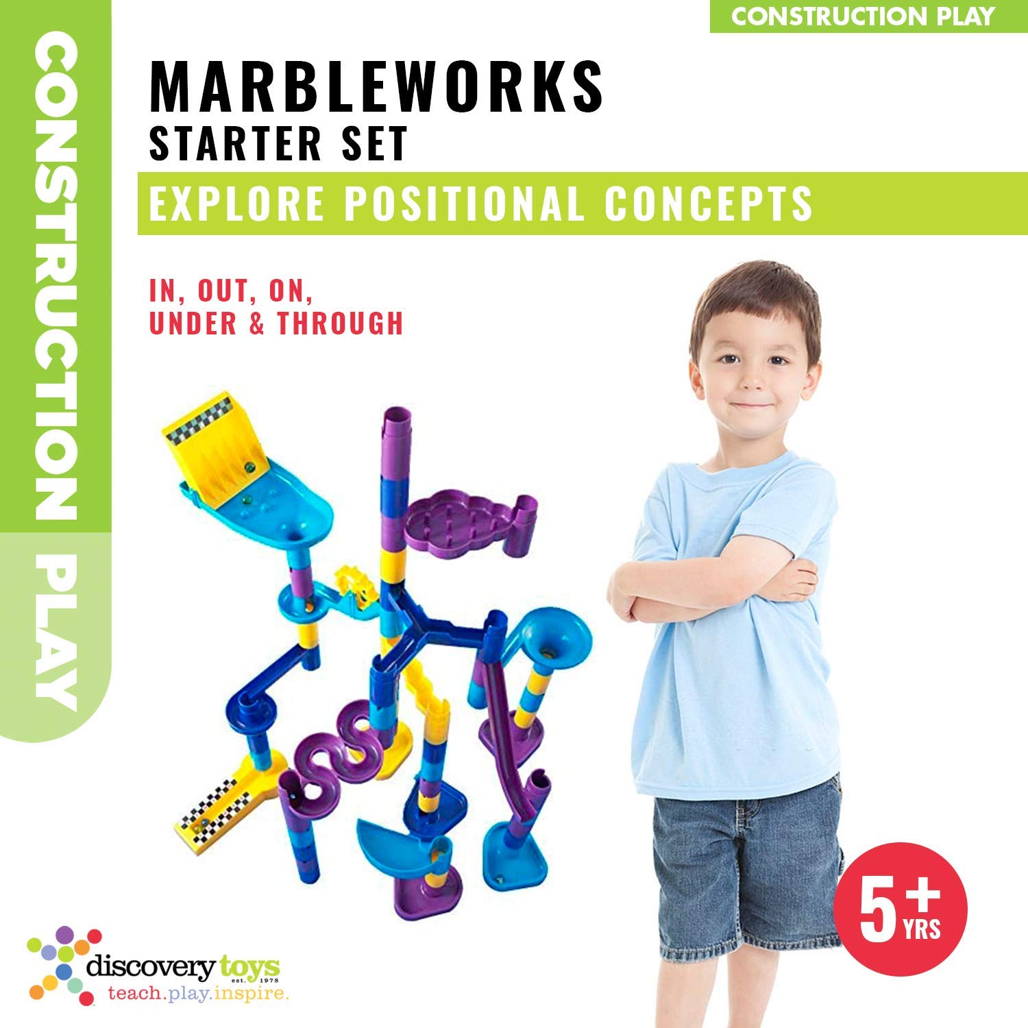 Discovery Toys Marbleworks Marble Run Starter – STEM Toy for Kids 5+ | Kid-Powered Learning
