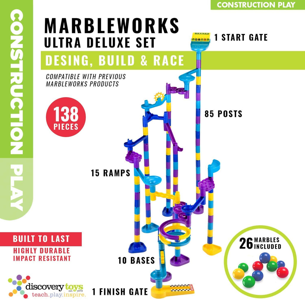 Discovery Toys MARBLEWORKS Marble Run Ultra Deluxe Set | STEM Building Toy for Ages 5+