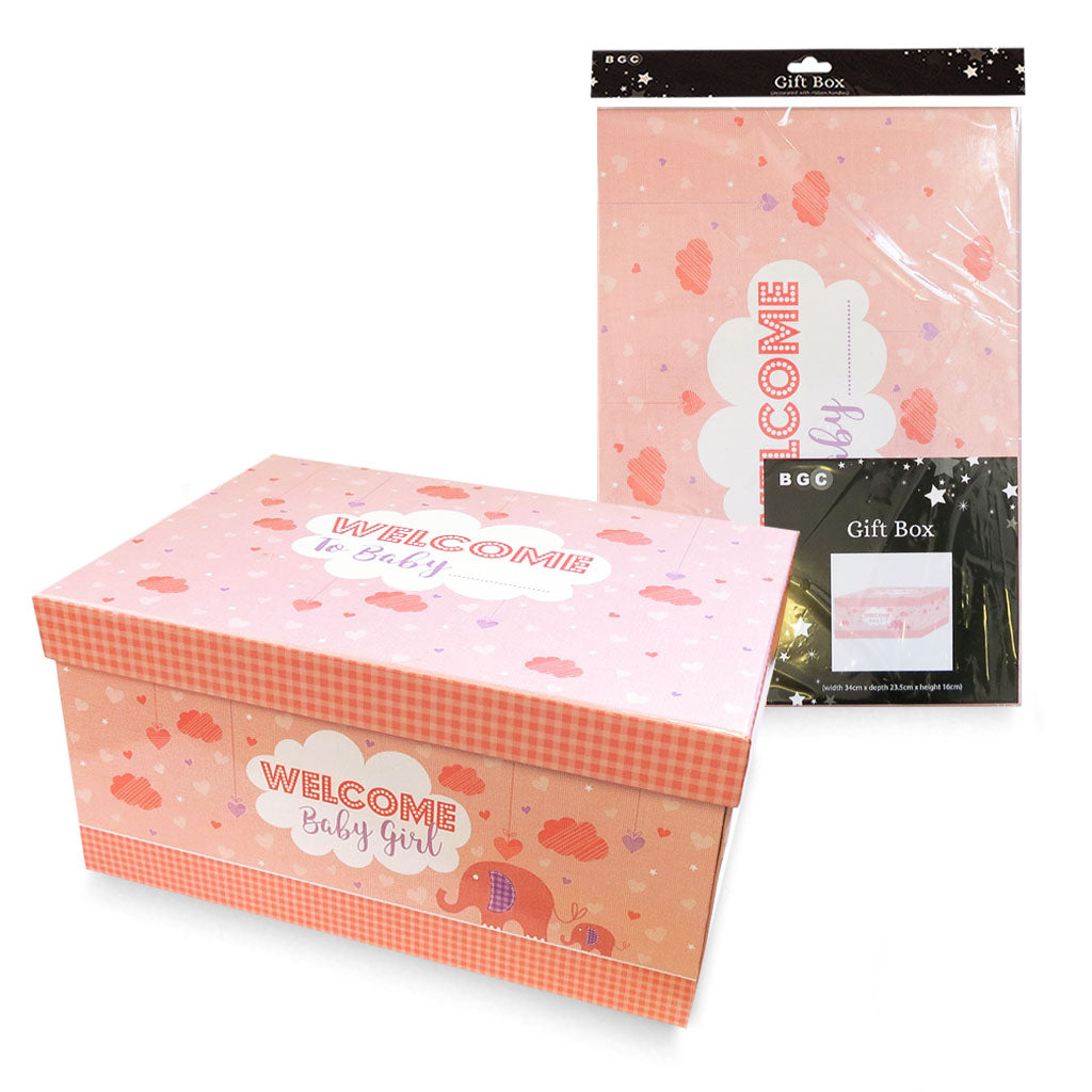 Gift Box Flat Pack Rectangle Baby