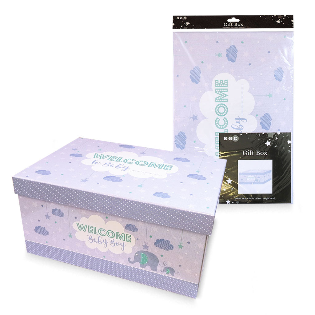 Gift Box Flat Pack Rectangle Baby