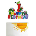 DKCTQU Hungry Caterpillar 1st Birthday Cake Topper – Reading Story Theme Decor