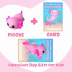 DKJOAZ 24-Pack Valentines Day Axolotl Mochi Squishy — Non-Candy School Gifts & Party Favors
