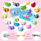 DKJOAZ 24-Pack Valentines Day Axolotl Mochi Squishy — Non-Candy School Gifts & Party Favors