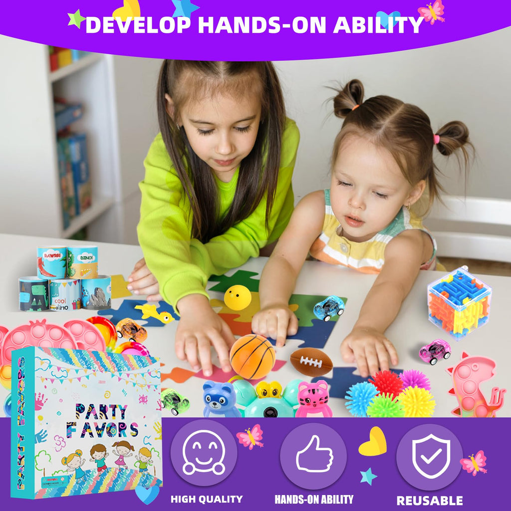 DKZ 1000Pcs Fidget Toys Pack – Bulk Party Favors & Sensory Toys