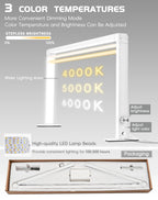 DLITISH Foldable Nail Desk Lamp — 48W LED, 33in, 3 Modes 3000–6000K, Shadow-Free