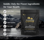 DLNIA Organic Mushroom Coffee with 12 Adaptogenic Mushrooms - Cordyceps, Lion's Mane & Turkey Tail