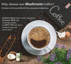 DLNIA Organic Mushroom Coffee with 12 Adaptogenic Mushrooms - Cordyceps, Lion's Mane & Turkey Tail