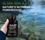 DLNIA Shilajit 9-in-1 Capsules – Organic Himalayan Complex (Ashwagandha, Sea Moss, Turmeric) – Vegan, Lab-Tested – 90 Capsules