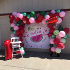 DNBOD 145Pcs Watermelon Balloon Arch Garland Kit – Green & Red Latex + Foil Balloons