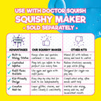 Doctor Squish Squishy Maker Refill Pack | 10 Clear TPR Balloons & 10 Reusable Clips