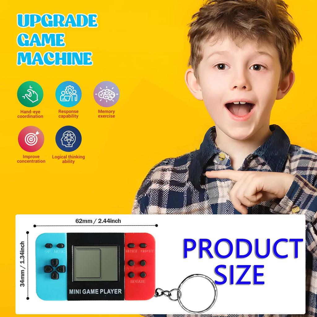 DOEA 12Pcs Video Game Party Favors – Arcade Keychains for Kids (Bulk)