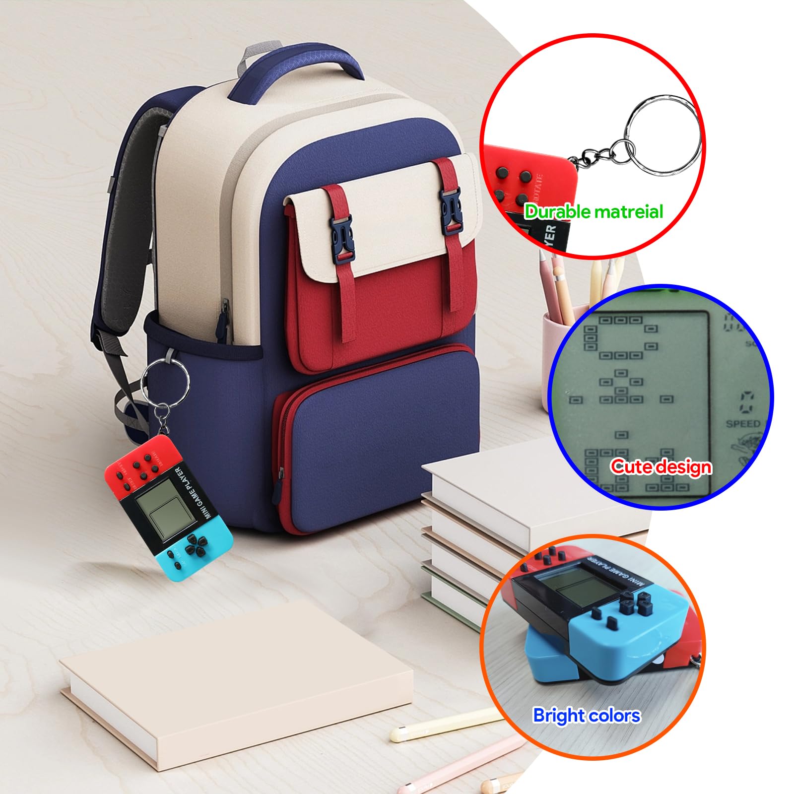 DOEA 12Pcs Video Game Party Favors – Arcade Keychains for Kids (Bulk)
