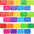 DomeStar 3-Pack Mexican Fiesta Banner | 54 ft Plastic Papel Picado Garland
