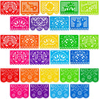 DomeStar 3-Pack Mexican Fiesta Banner | 54 ft Plastic Papel Picado Garland