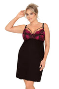 Donna fuchsia-colored roses nightgown