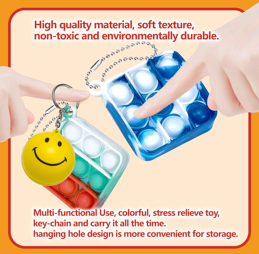 DOPWQAA 200 Pcs Mini Pop Bubble Fidget Toys – Party Favors & Classroom Prizes