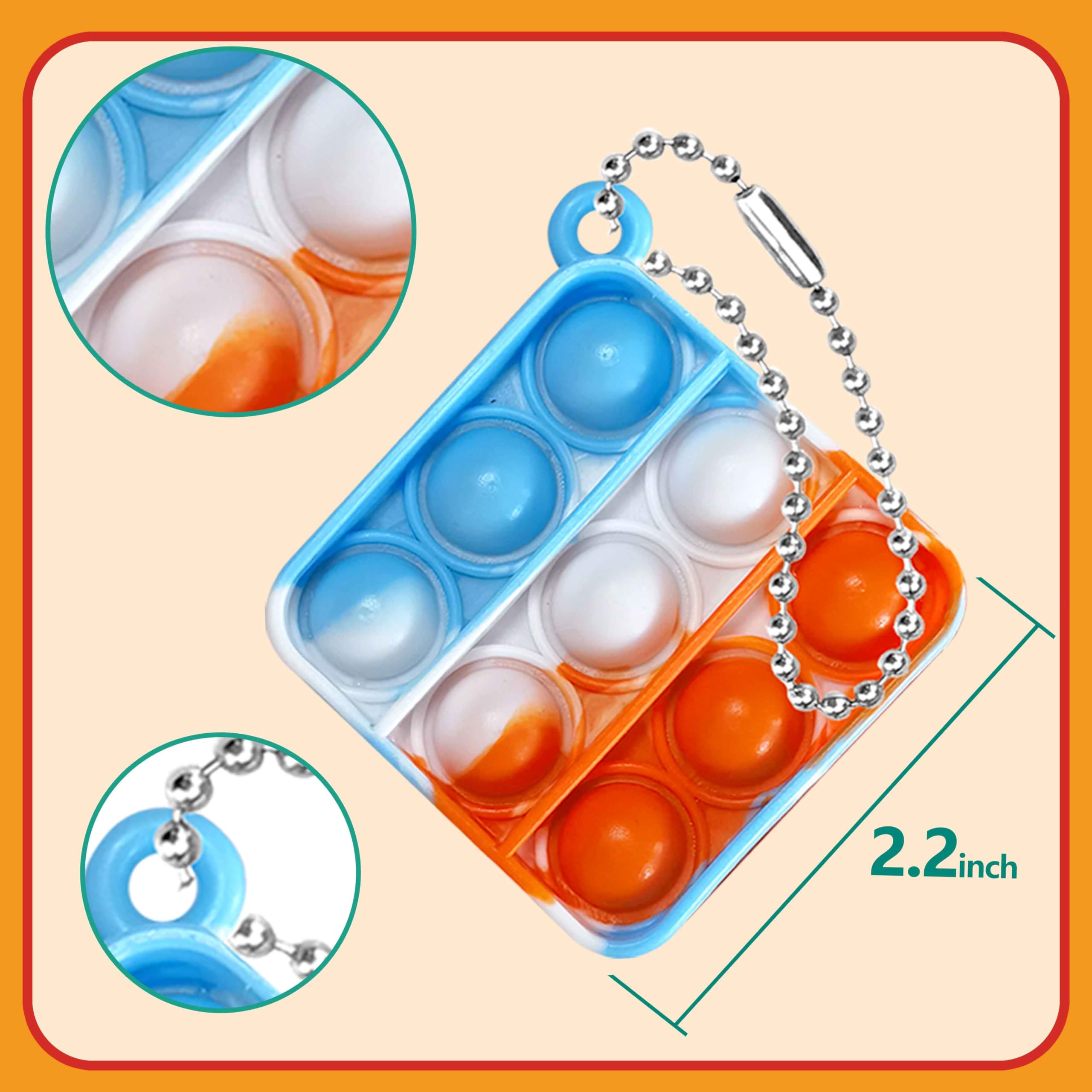 DOPWQAA 200 Pcs Mini Pop Bubble Fidget Toys – Party Favors & Classroom Prizes