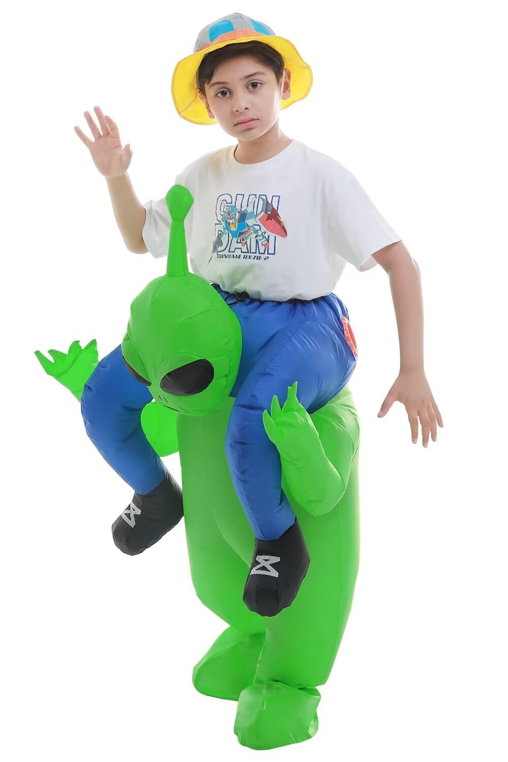 Double Couple Inflatable Alien Costume for Kids – Halloween Blow-Up Costume