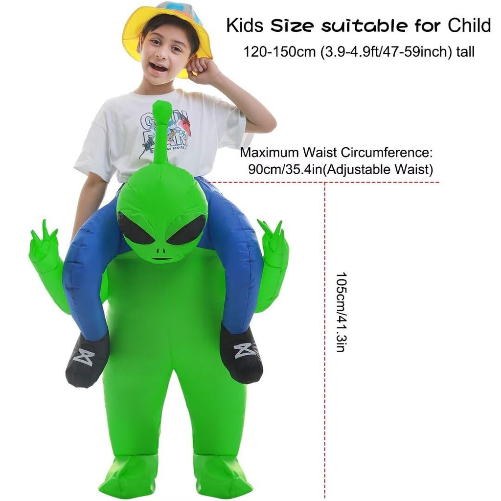 Double Couple Inflatable Alien Costume for Kids – Halloween Blow-Up Costume