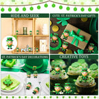 DoubleFill 100 Pcs St. Patrick's Day Mini Leprechaun Figurines – Party Decor & Favors