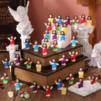 DoubleFill 100 Pcs Little Jesus Figures – 6 Styles Rubber Easter Toys for Party Favors & Sunday School