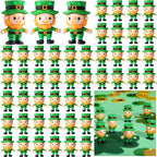 DoubleFill 100 Pcs St. Patrick's Day Mini Leprechaun Figurines – Party Decor & Favors