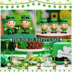 DoubleFill 100 Pcs St. Patrick's Day Mini Leprechaun Figurines – Party Decor & Favors