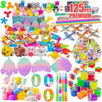 DQstar Party Favors Toy Bundle – 125-Pcs Treasure Box Prizes for Classroom & Parties