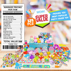 DQstar Party Favors Toy Bundle – 125-Pcs Treasure Box Prizes for Classroom & Parties