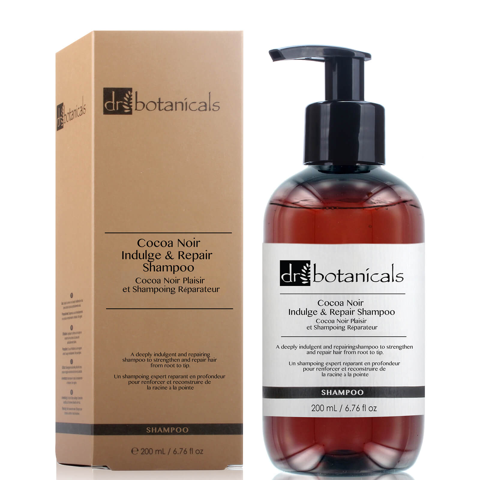 Dr Botanicals Cocoa Noir Verwöhnen & Reparieren Shampoo 200ml Vegan