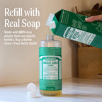 Dr. Bronner's Pure-Castile Almond Soap Liquid – Regenerative Organic Oils, 32oz + Refill