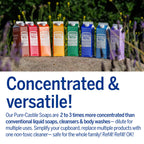 Dr. Bronner's Lavender Pure-Castile Soap Refill (32 oz x 2) – Regenerative Organic Oils, Concentrated, Vegan, Non-GMO