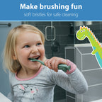 Dr. Brown's Dinosaur Toddler Toothbrush – Green & Orange, 2-Pack